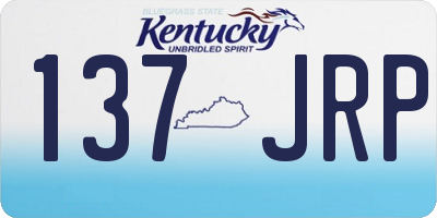 KY license plate 137JRP