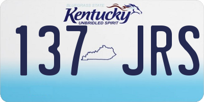 KY license plate 137JRS