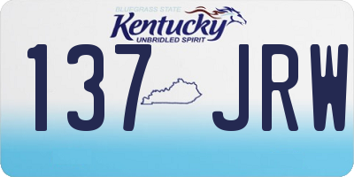 KY license plate 137JRW