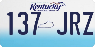 KY license plate 137JRZ