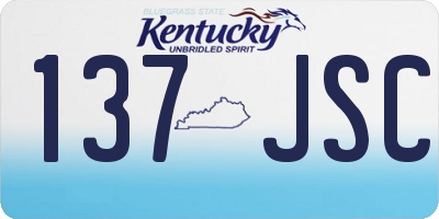 KY license plate 137JSC