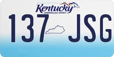 KY license plate 137JSG