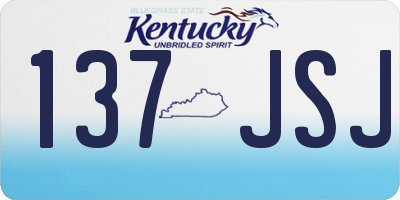 KY license plate 137JSJ