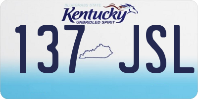 KY license plate 137JSL