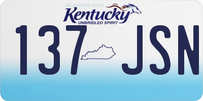 KY license plate 137JSN