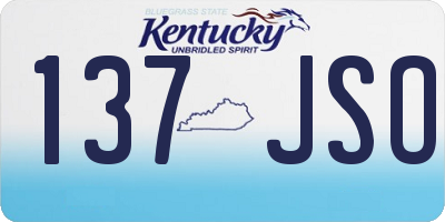 KY license plate 137JSO