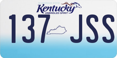 KY license plate 137JSS