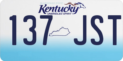 KY license plate 137JST