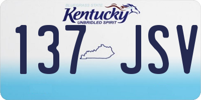 KY license plate 137JSV