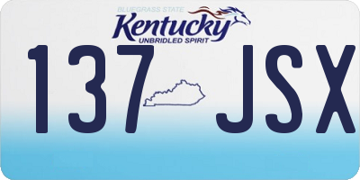 KY license plate 137JSX