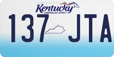KY license plate 137JTA