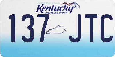 KY license plate 137JTC