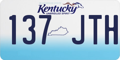 KY license plate 137JTH