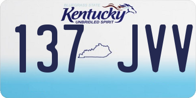 KY license plate 137JVV