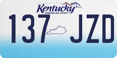 KY license plate 137JZD