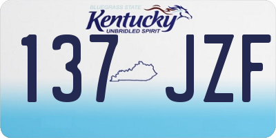 KY license plate 137JZF