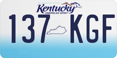 KY license plate 137KGF