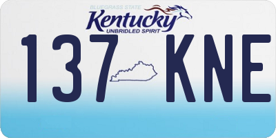 KY license plate 137KNE