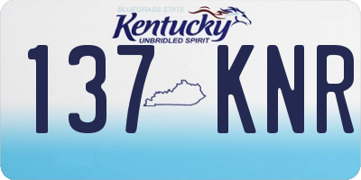 KY license plate 137KNR