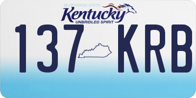 KY license plate 137KRB