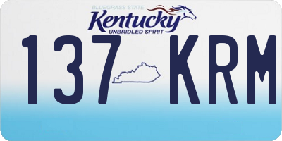 KY license plate 137KRM