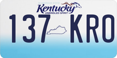 KY license plate 137KRO
