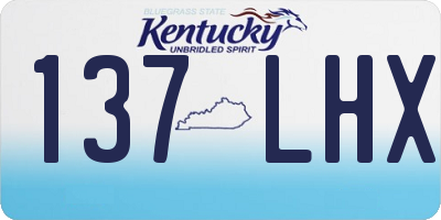 KY license plate 137LHX