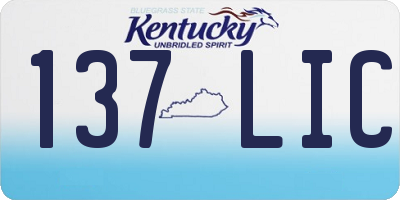 KY license plate 137LIC