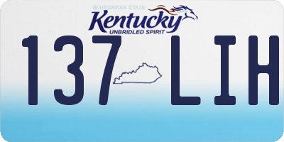 KY license plate 137LIH