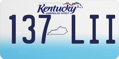 KY license plate 137LII