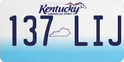 KY license plate 137LIJ