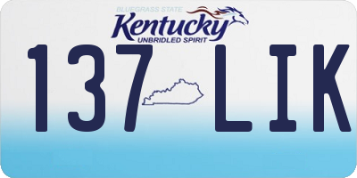 KY license plate 137LIK