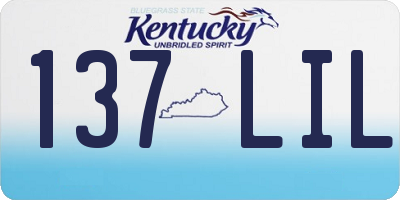 KY license plate 137LIL