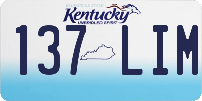 KY license plate 137LIM