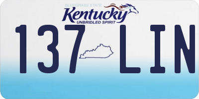 KY license plate 137LIN