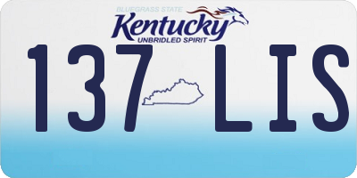 KY license plate 137LIS