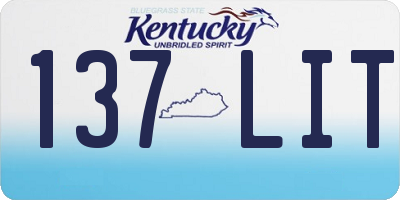 KY license plate 137LIT