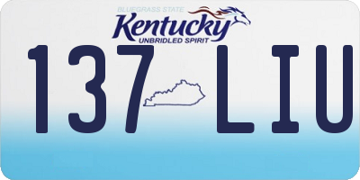 KY license plate 137LIU