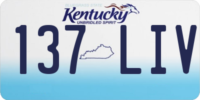 KY license plate 137LIV