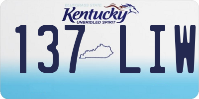 KY license plate 137LIW
