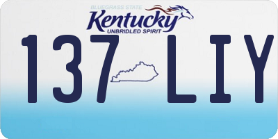 KY license plate 137LIY