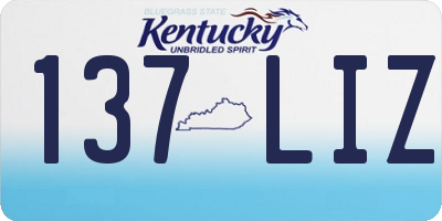 KY license plate 137LIZ