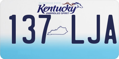 KY license plate 137LJA