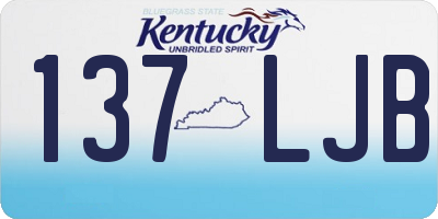 KY license plate 137LJB