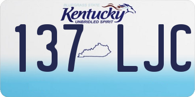KY license plate 137LJC