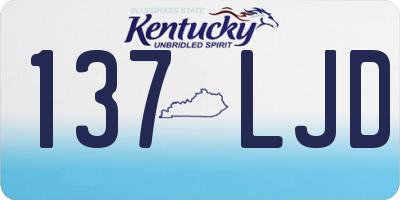 KY license plate 137LJD