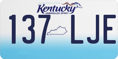 KY license plate 137LJE