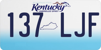 KY license plate 137LJF
