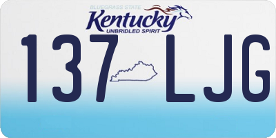 KY license plate 137LJG