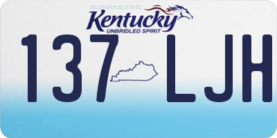 KY license plate 137LJH